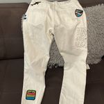 ZARA BASIC “Limited Edition” White Design Jeans Size 4 Photo 1