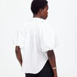 Madewell NWT  Shirred Bubble-Sleeve Button-Up Shirt - Size: XXS Photo 10