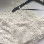 kiss & cry white crochet lace shorts romper, size large Photo 1