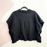 Nordstrom Black Wool Poncho One Size Minimalist Quiet Luxury Soft Neutral Photo 1