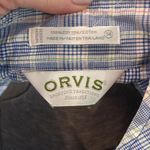 Orvis  summer blue and pink plaid short sleeve button up 100% cotton shirt Photo 5