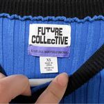 Target FUTURE COLLECTIVE Ribbed Sweater Long Sleeve Dress Cobalt Blue Black Sz XS Photo 7