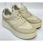 Dolce Vita Dolen Sandstone Knit Platform Sneakers Woman's Size 8 Chunky Preppy Tan Photo 2