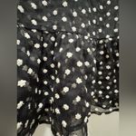 Lulus  Dress XL Black White Chiffon Embroidered Floral Sheer High Neck Photo 2
