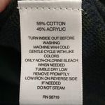 Hannah navy and moss green aztec knit poncho Blue Photo 10