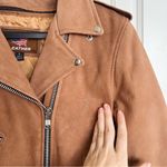 All State • brown leather motorcycle jacket insulated lined moto Indian logo Tan Size L Photo 7