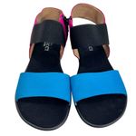 SESTO MEUCCI Eirlys Sling Back Sandals Blue Pink Soft Nubuck Italy Size 9 Photo 2
