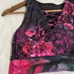 Nanette Lepore  Sports Bra Womens Medium Cropped Paisley Photo 8