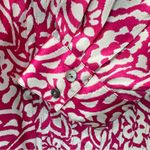 Chico's Chico’s Magenta & Silver Modern Garden Dayton Long Sleeve Button Front Shirt 1/M Photo 9