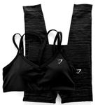 Gymshark S/S Adapt Marl Seamless Leggings & Strap Feature Sports Bra Set Photo 0