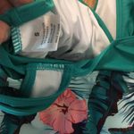 SheIn New Women’s Tankini Tropical 🌴 Palm Leaf Swimsuit Top Green Pink Size Small Photo 9