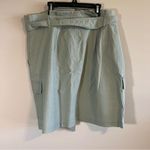 Loft ✨  Cargo Skirt Olive Green Cotton Lyocell Paperbag Waist Belt 14 NWT Photo 5