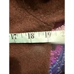 Cashmere Blend Polo Sweater Brown Long Sleeve V Neck Button Womens large Photo 4