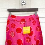 Michael Simon Womens Skirt Retro Pink Red A Line Fruit Punch Size Small Photo 3