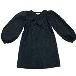 Something Navy  Puff Sleeve Black Mini Dress Photo 0