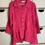 Habitat  art to wear crinkle button down blouse Photo 0