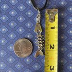 Handmade fish bone boho funky simple necklace🌀🐟💙 Photo 4
