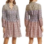 Vince Camuto Floral Smocked Waist Long Sleeve Mini
Dress Pink Blue Size 6 NWT Photo 1