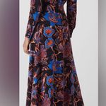 Whistles Black Ruby trailing bloom midi dress size 6 Photo 0