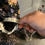 Vintage Floral Black Rust & Pink Maxi MuMu Dress Eyelet Trim Fall Boho Western Size XL Photo 8