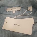Vince 💕💕 Ribbed Mock Neck Wool Cashmere Blend Sweater ~ Heather Aria Blue M NWT Photo 13