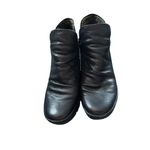 Fly London  Yip Black Ruched Leather Slouchy Wedge Platform Ankle Boots Bootie 40 Photo 2