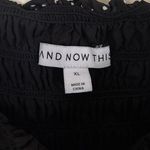 💥 And Now This Smocked Polka Dot Tiered Maxi Dress Black Size XL Photo 3