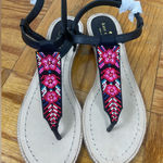 Kate Spade ❇️ NEW  Sabrosa black bead sandals size 9M Photo 0