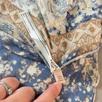 Free People Intimately Blue Lace Up Mixed Print Boho Chic Maxi Dress Size Medium Photo 11