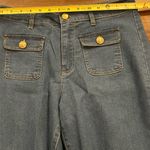 Jason Wu  Stretch Wide Leg Jeans Size 6 Gold Buttons New Without Tags Photo 6