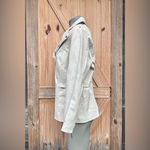 Jessica London White Leather Biker Motorcycle Style Jacket~16~ Photo 2