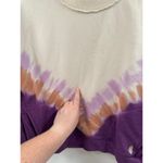 Free People Cream and Purple Ombre Metti Oversized Crew Sweatshirt Size XS Photo 4
