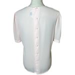 Vintage Avon Blouse Size 12 | Embroidered Petal Pink Puff Sleeve Button Back Top Photo 1