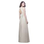 Dessy Collection Dress Halter Maxi Gown Prom Shirred Chiffon Open Back 6 8 Photo 3