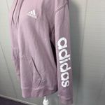 Adidas  Linear Full Zip French Terry Hoodie Sweatshirt Lavender Purple Logo L Photo 2