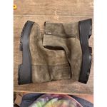 Vince Camuto Womens Neframes Ankle Boots Wedge Heel Army Green Suede Zip 9.5M Photo 1