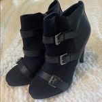Sam & Libby Black Buckle Ankle Boots size 7.5 like new Photo 0