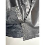 80’s GIII Black Leather Pencil Skirt w/ Snap Slit Closing Back medium Photo 7