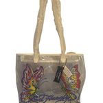 Ed Hardy NWT  Large Tote Clear PVC Bag with Butterfly and zipper Photo 0