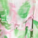 Ganni  Floral Pleated Layered Mini Dress Pink and Green Size S NWT Photo 8