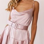 Selfie Leslie Light Pink Cowl Neck Dress Photo 0