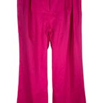 Veronica Beard  Robinne Wide Leg Linen Blend Pants Fuchsia Pink Size 8 Photo 7