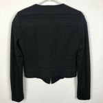 Bebe Black Full Zip Textured Long Sleeve Crop Stretch Jacket Womens Size 4 Photo 5