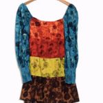 Alice + Olivia  Rowen Floral Long Sleeve Tiered Cotton Minidress M Photo 2