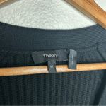 Theory 100% merino wool long button front cardigan sweater black medium Photo 11