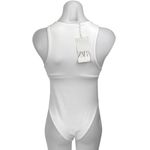 ZARA NEW  White Sleeveless Racerback High Neck One Piece Bodysuit Tank Top Size M Photo 1