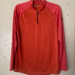 Under Armour Womens Loose Brick Orange Long Sleeve 1/4 Zip Top SMALL Photo 0