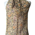 Elegant Floral Halter Neck Blouse small White Photo 0