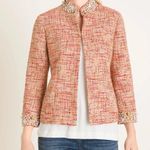 Chico's Embellished Tweed Jacket Womens 12 Career Artsy Spring Career Preppy Photo 0