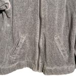 Vintage Cassini‎ by Oleg Cassini Gray Velour Hoody Jacket Size L Photo 2